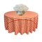 Gingham Checkered Round Tablecloth Spun Polyester Double Sided